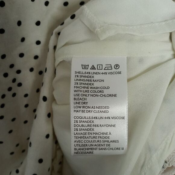 Urban Outfitters Wren Dotted Linen Ruffle Mini Dress - Picture 7 of 9